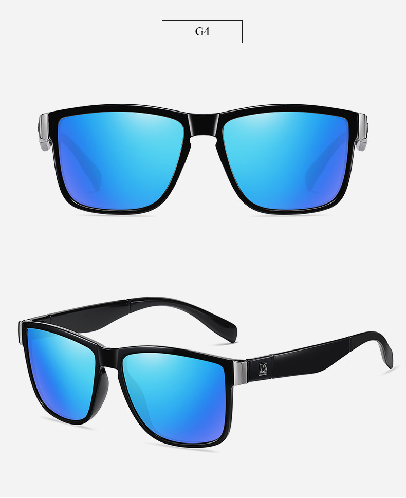Men'S Gender Casual, Sports Style Casual Sports Colorful PC UV400 Protection Square Full Frame Men's Sunglasses