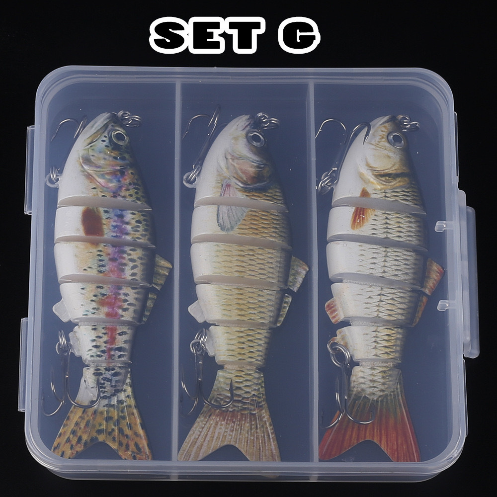 Juego transfronterizo de 5 piezas 10CM 20G seis secciones Luya cebo falso cebo de simulación de pescado de varias secciones