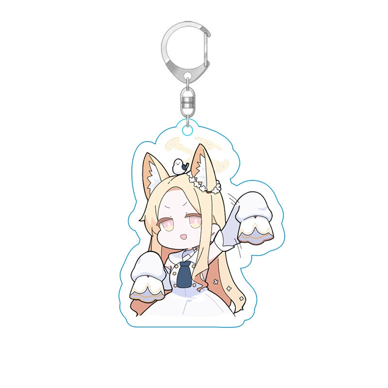 Anime Blue Files Peripheral Keychains Blue Files Acrylic Pendant Animation Keychain