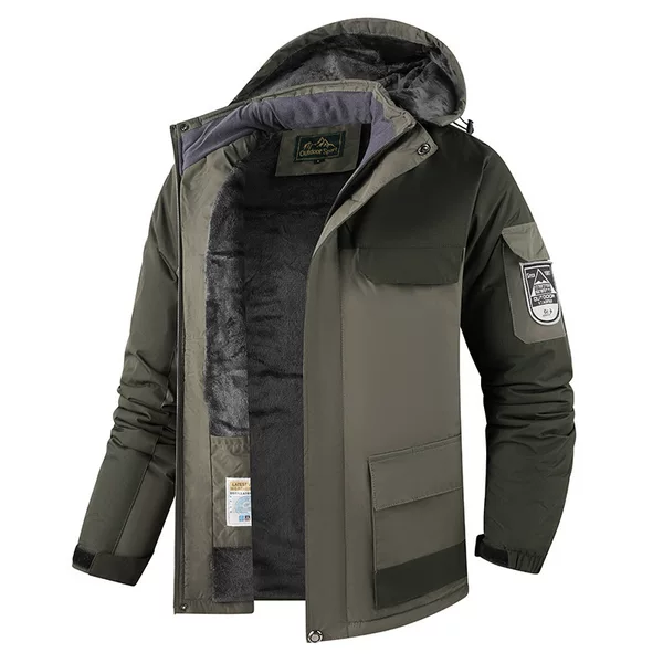 Autumn and winter cross-border fleece-lined thick cotton jacket for men and couples, plus-size outdoor mountaineering jacket, coat, windbreaker, workwear