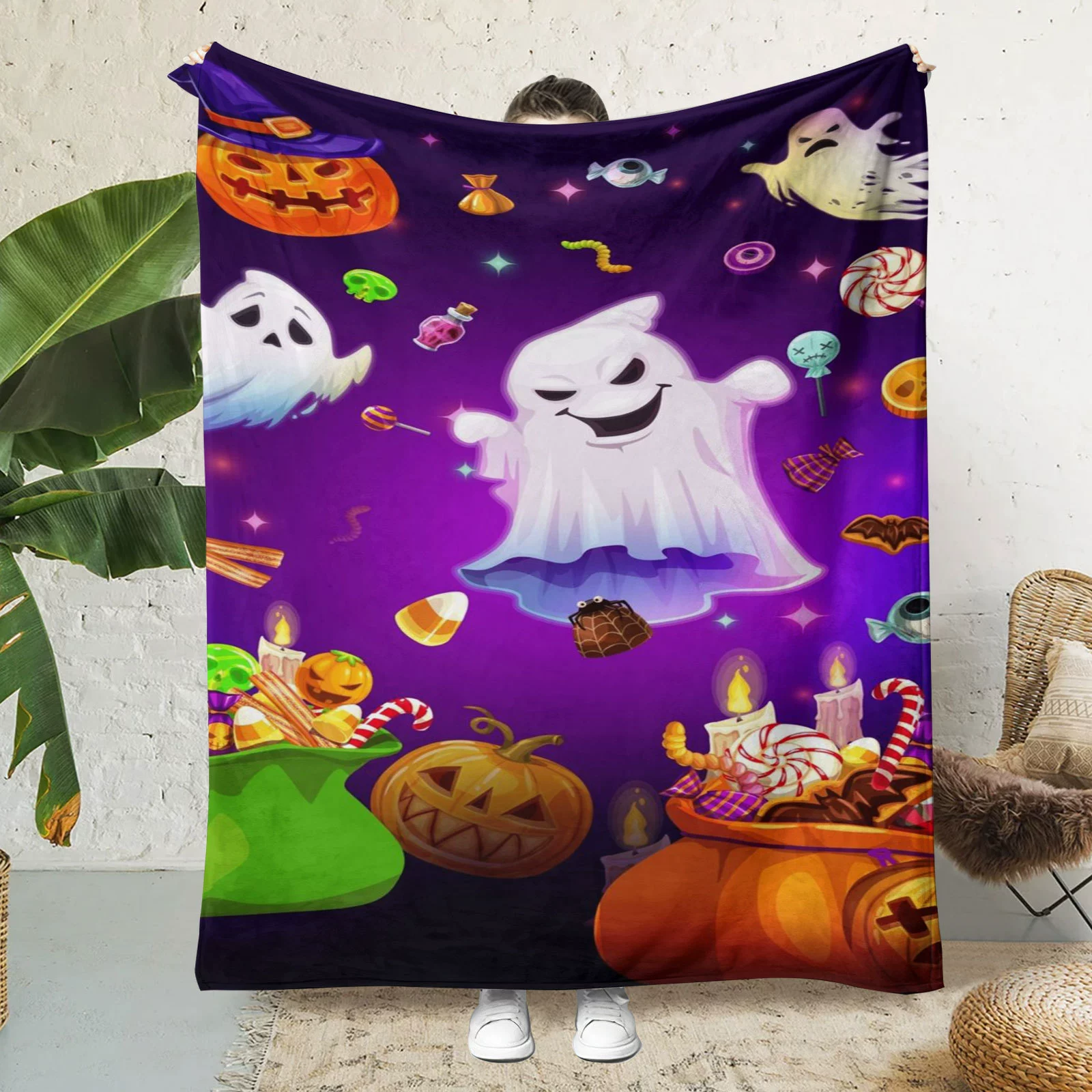 Flannel children's ghost duvet, (Cross-border trading), 3D, increased thickness