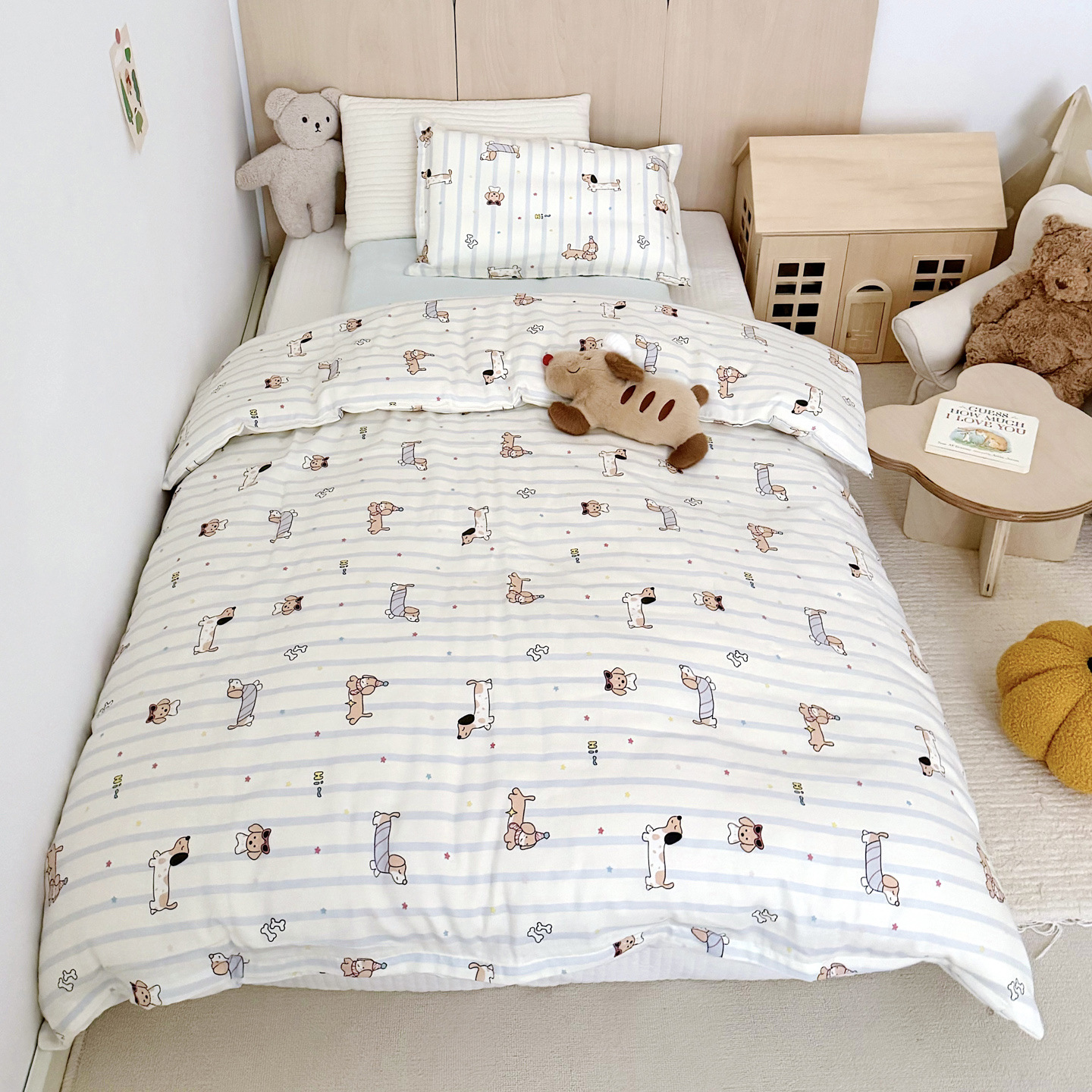 Kit de kindergarten de hilo de doble capa de algodón puro 100 para niños y bebés, agradable para la piel y transpirable 2025 nuevo estilo