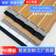 PVC槽板展示架挂板 超市货架共挤槽板Slatwall Panel墙面遮丑挡板
