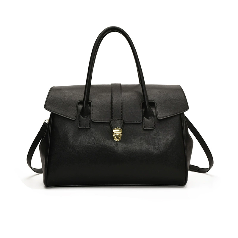 Retro handheld shoulder bag, capacious one-shoulder bag