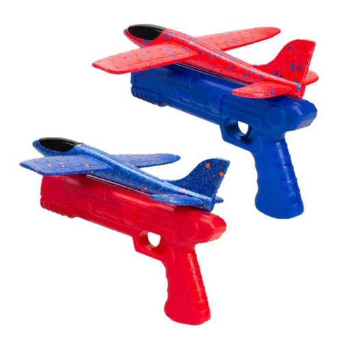 2025 New Launch Spring-Loaded Foam Plane Gun Outdoor Parent-Child Game Viral Hand-Fly Combat Children's Toy