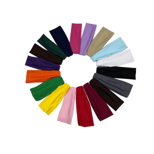 Cross-border hot fitness and sports hairbands, sweat-guided hairbands, headbands, yoga hairbands, elastic cotton headscarves, hair accessories, hairbands