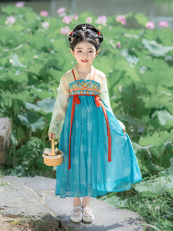 汉服女童秋款儿童古风超仙襦裙中国风2025新款春秋女款古装连衣裙|undefined
