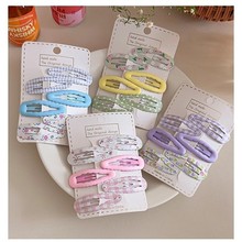 夏日小清新碎花彩色发夹女侧边刘海夹子碎发bb夹儿童发卡发饰可爱
