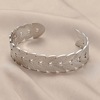 Stone inlay stainless steel, sophisticated bracelet, European style, wholesale, simple and elegant design