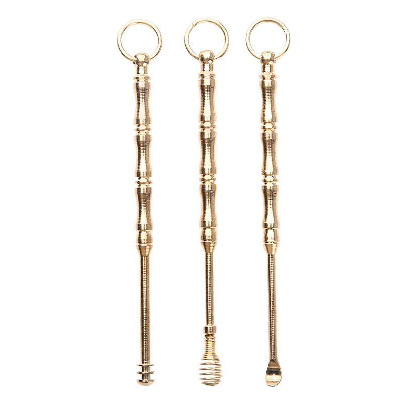 Brass old-fashioned ear picking, keychain for ears for nails