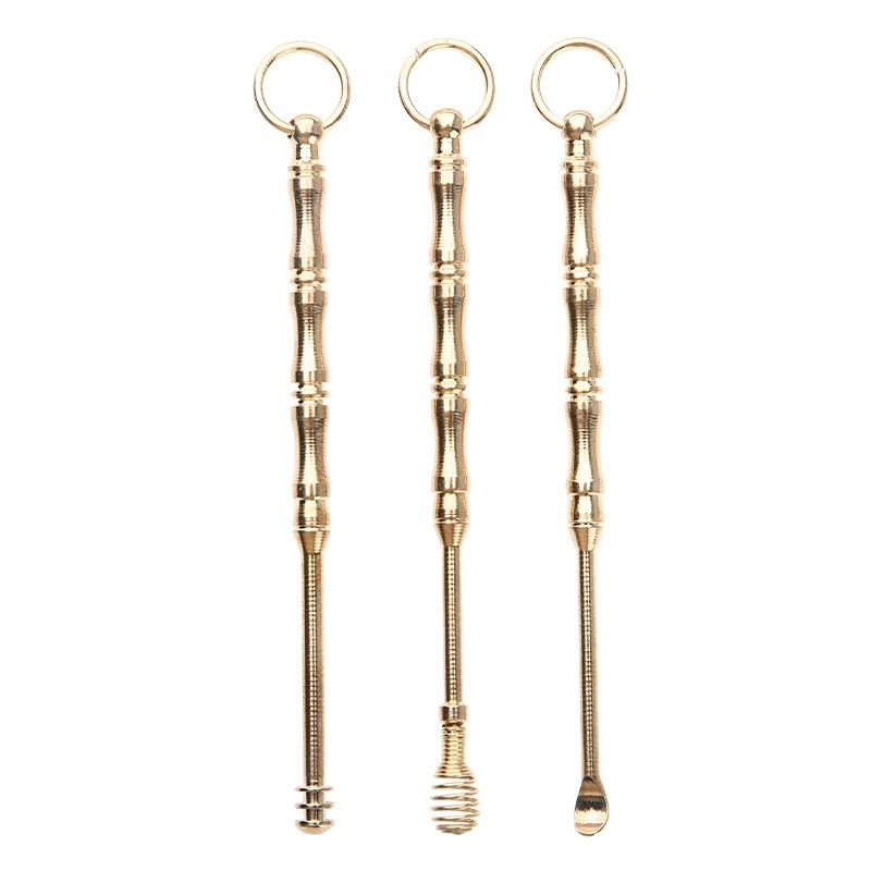 Brass old-fashioned ear picking, keychain for ears for nails