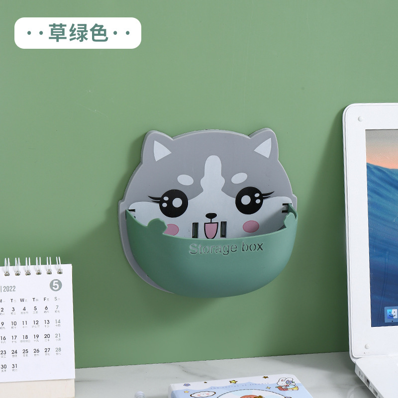 Caja de almacenamiento montada en la pared estante de almacenamiento creativo Soporte para teléfono móvil de carga sin perforaciones de pared estante de almacenamiento multifuncional para el hogar