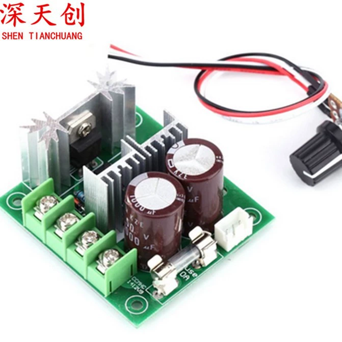 ШИМ регулятор скорости двигателя постоянного тока модуль переключателя управления бесступенчатой регулировкой скорости 12 В-40 В 10 А высокая эффективность