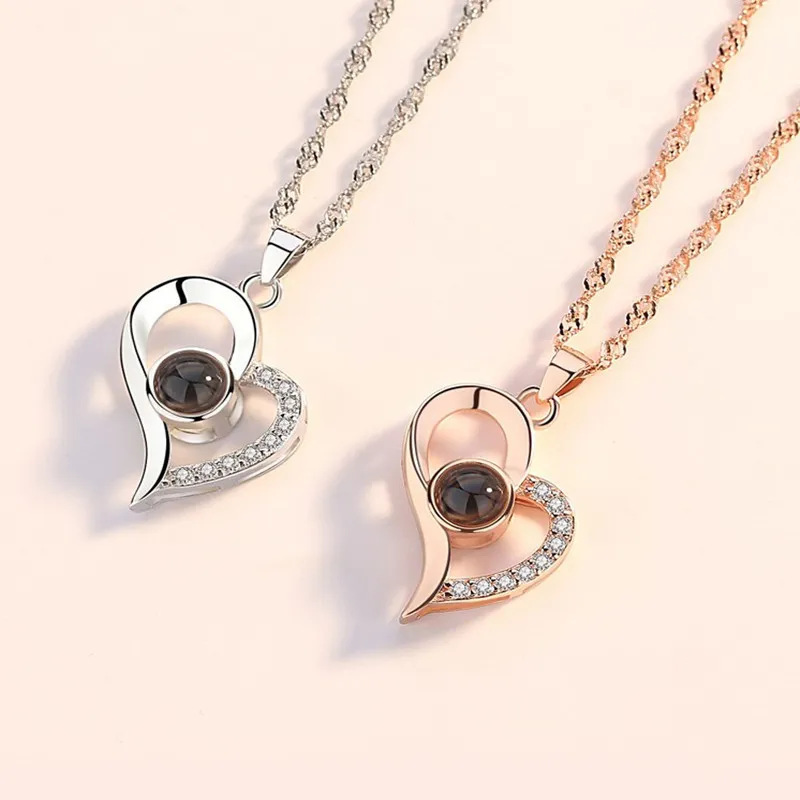 Elegant Sweet Heart Shape Alloy Zinc Alloy Plating Women's Pendant Necklace display picture 2