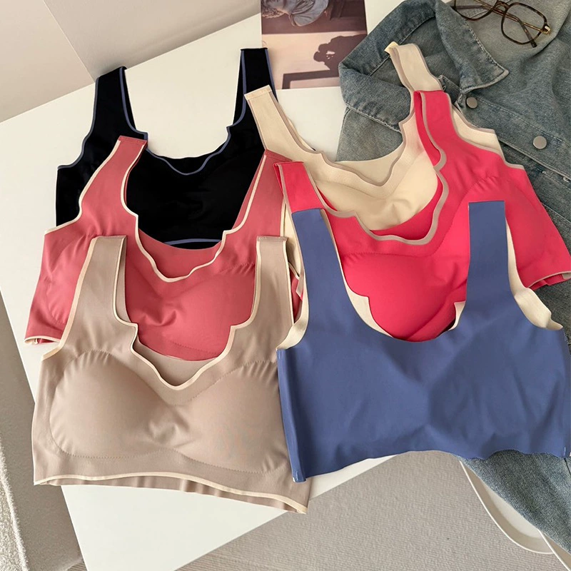 Ледяной шелк нижнее белье школьницы тонкий без стального кольца