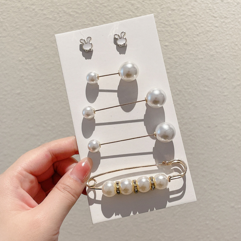 Falda con hebilla de cintura de perlas, circunferencia de cintura grande, cambio de artefacto, hebilla anti-luz, ropa, broche de diseño fijo