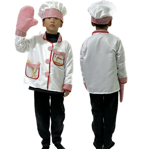 Halloween factory children chef costume chef clothing role playing stage play performance costume