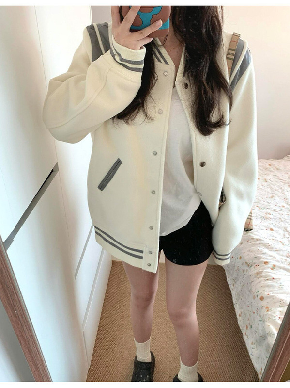 早秋棒球服外套女2025新款秋冬季小个子学生正肩卫衣夹克韩系穿搭|undefined