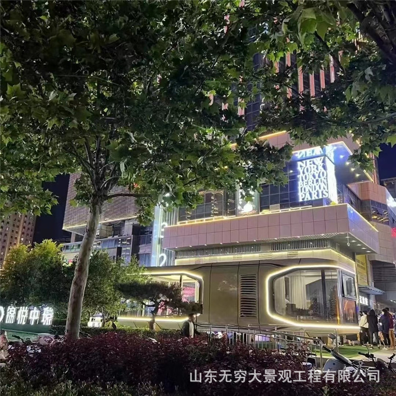 Lugar escénico camping acero ligero B & B Casa cabina fábrica red inteligente rojo conveniente móvil Casa B & B espacio cápsula