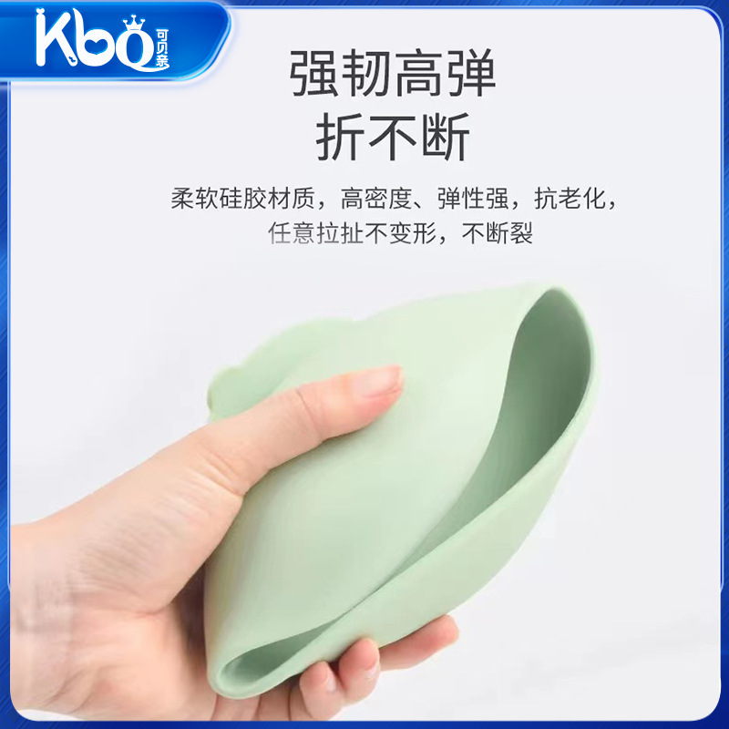 New Spot Silicone Children's Complementary Food Bowl Food Grade Strong Suction Cup Bowl Set High Temperature Resistance