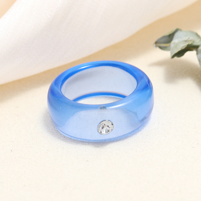 fashion new irregular diamond acrylic ring set