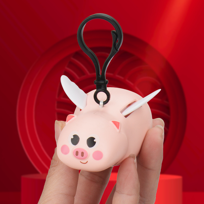 Ji Super lindo llavero lindo cerdo cordón colgante volador Tiktok futuro de Venta caliente como brocado conejo Año Grande