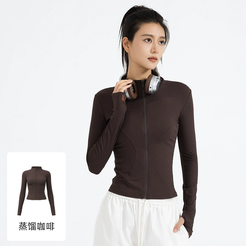 Одежда для йоги, куртка, приталенная, slim fit, для бега