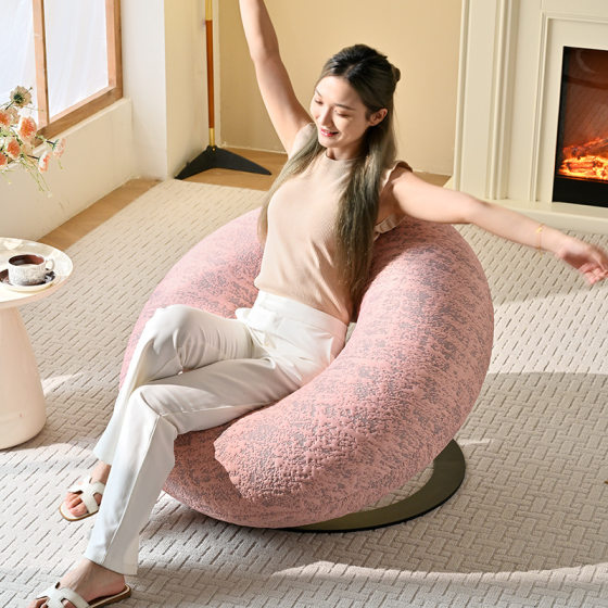 Nordic Light Luxury Creative Donut Sofa Designer Living Room Casual Single Sofa Chair Simple Round Art Chair