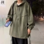 连帽男女立领多口袋夹克