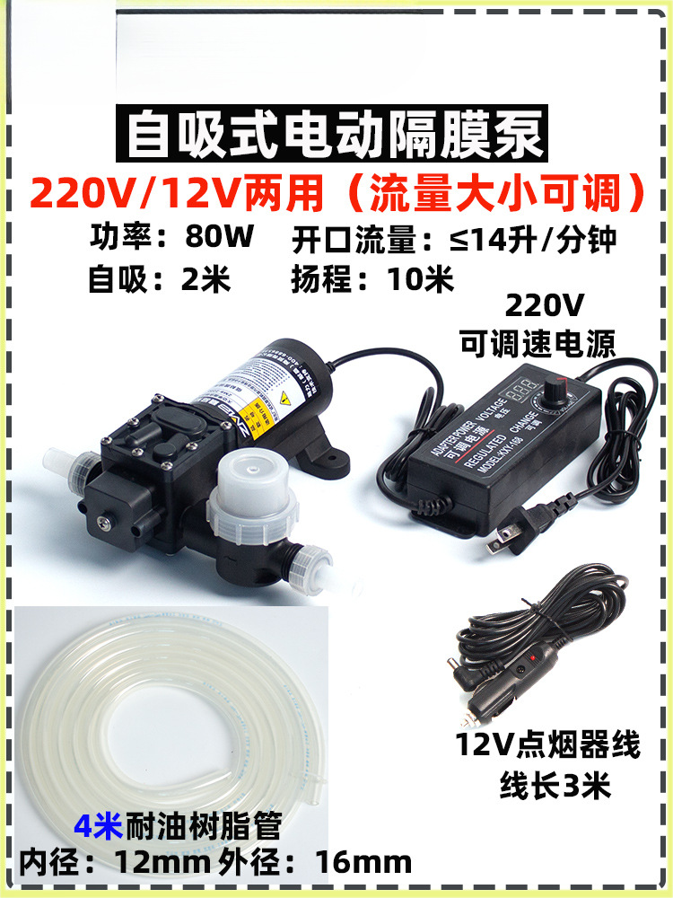 Tanque de combustible del automóvil bomba de bombeo eléctrica bomba de bombeo 12v24V220V bomba de bombeo gasolina diesel bomba de agua bomba de autoaspiración