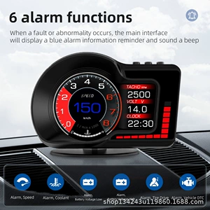 F15 OBD HUD GPS Sürət, Su Temperaturu, Yanacaq Sərfiyyatı, Yağ Temperaturu