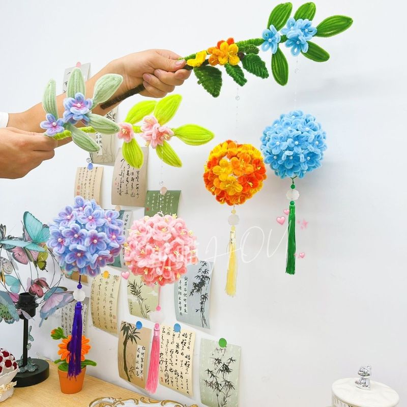 ランタンポータブル DIY 子供用手作りアジサイ中秋節ランタン素材パッケージツイストスティック親友や友人へのギフトとして|undefined