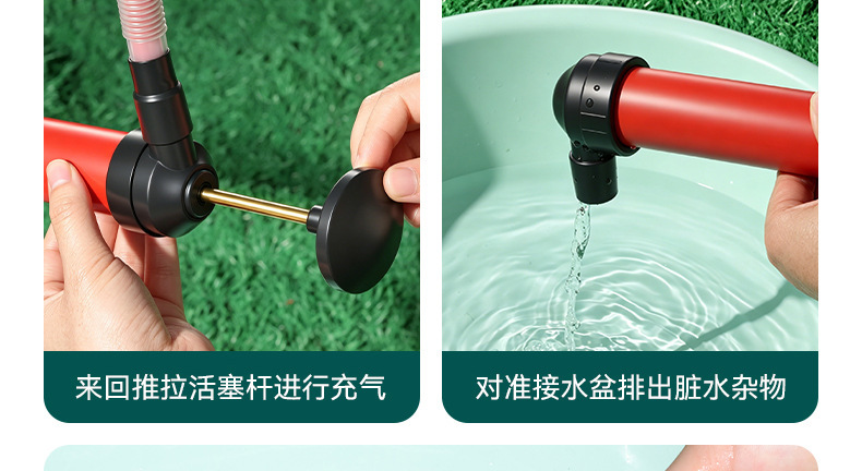 Small manual specialized oil extractor, cross-border multifunctional pull-out air pump type high-pressure car oil extractor