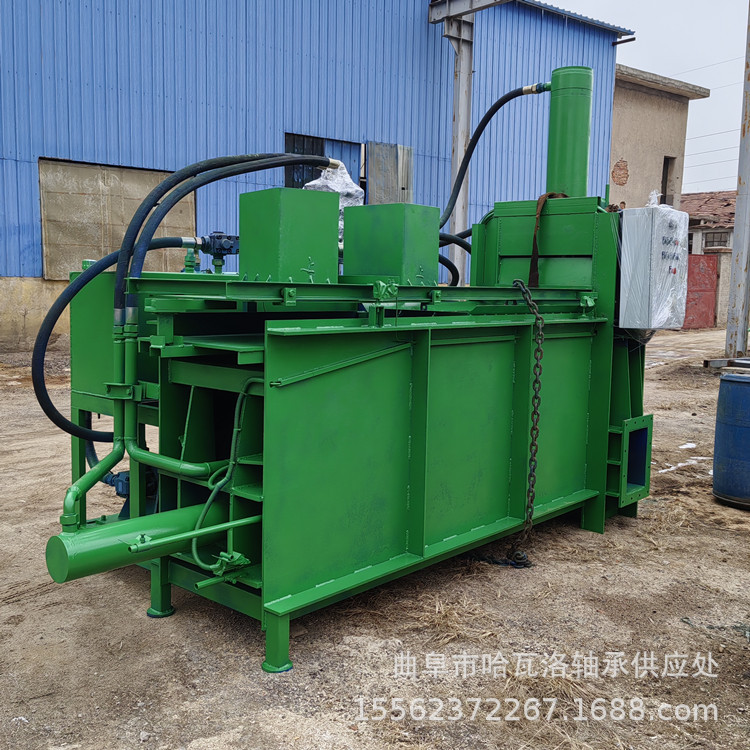 三缸麦糠打包装袋机 青草秸秆打包压块机 棉籽稻壳套袋打包机
