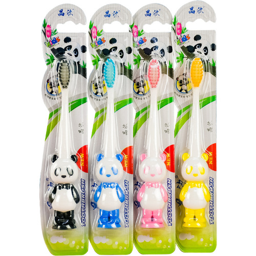 Jingxin Children's Soft-Bristled Gum Protecting Toothbrush Baby Cartoon 3-6-12 Years Old Panda Style Fine Filament Soft-Bristled Cleansing