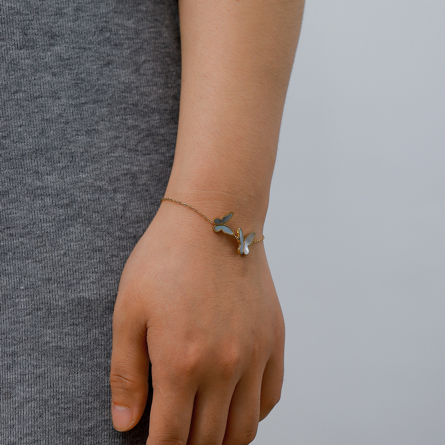 Womenu0027S Fashion Simple Style Butterfly Stainless Steel No Inlaid Bracelets