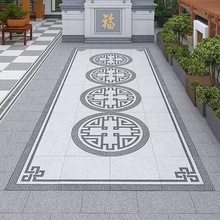 庭院地铺石地砖防滑别墅花园无限拼花室外仿古石英砖抗冻新中式