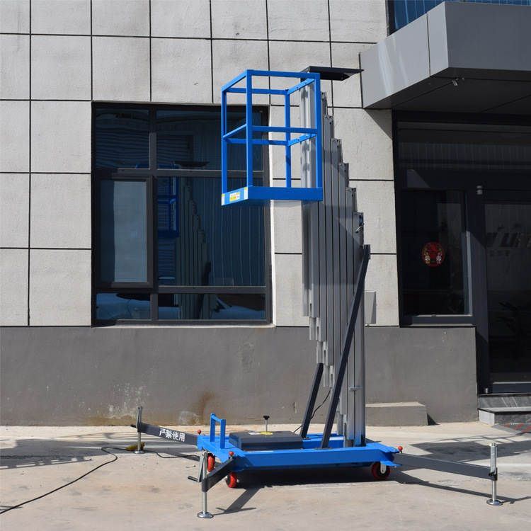 Single-Pole and Double-Pole Aluminum Alloy Lift 8m Household Small Electric Lift Platform Height Maintenance Lift Truck