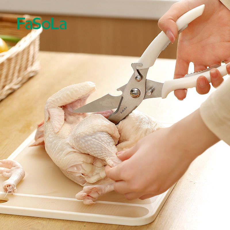 Kitchen scissors fish bone chicken bone scissors powerful household multi-functional chicken, duck and goose bone special barbecue food scissors