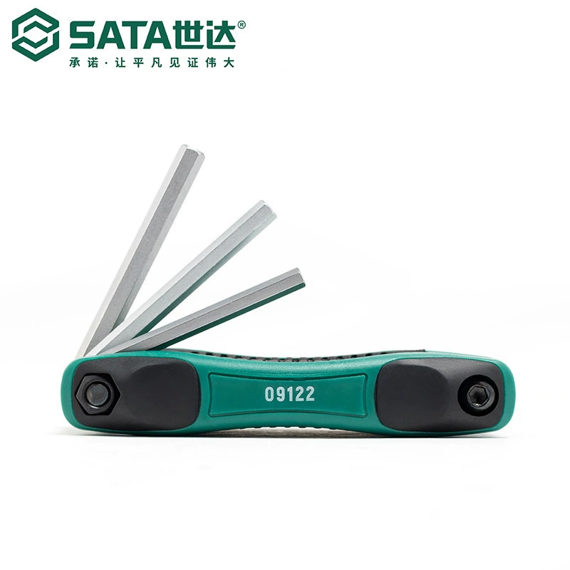 Фирменный авторизованный набор складных дюймовых шестигранных ключей SATA/Shida, 9 предметов 09122