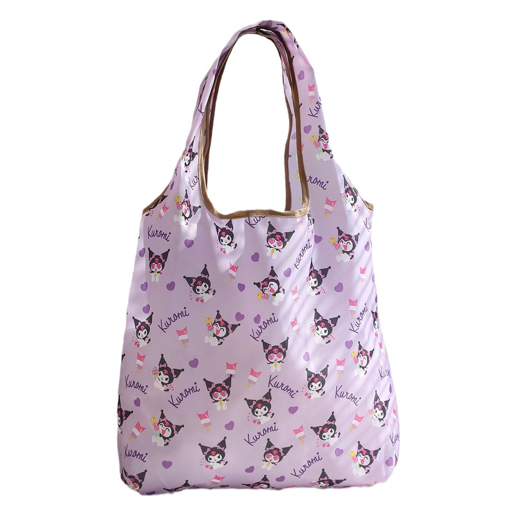 Dibujos animados lindo coolomi gran capacidad bolsa de protección del medio ambiente portátil plegable supermercado bolsa de compras bolsa de tela ligera bolsa de hombro