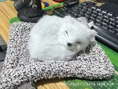 Car ornaments — Dog Animal Figurine for - 2620cm-white-fox-trumpet