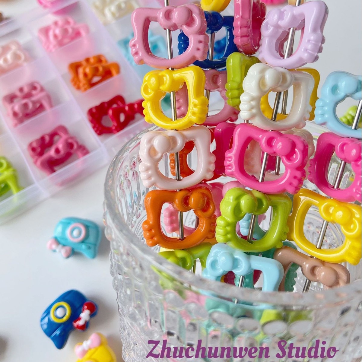 Coloridos cuentas de alta saturación serie de cuerdas de teléfono móvil DIY joyas de cadena en joyas hechas a mano accesorios de cuentas sueltas