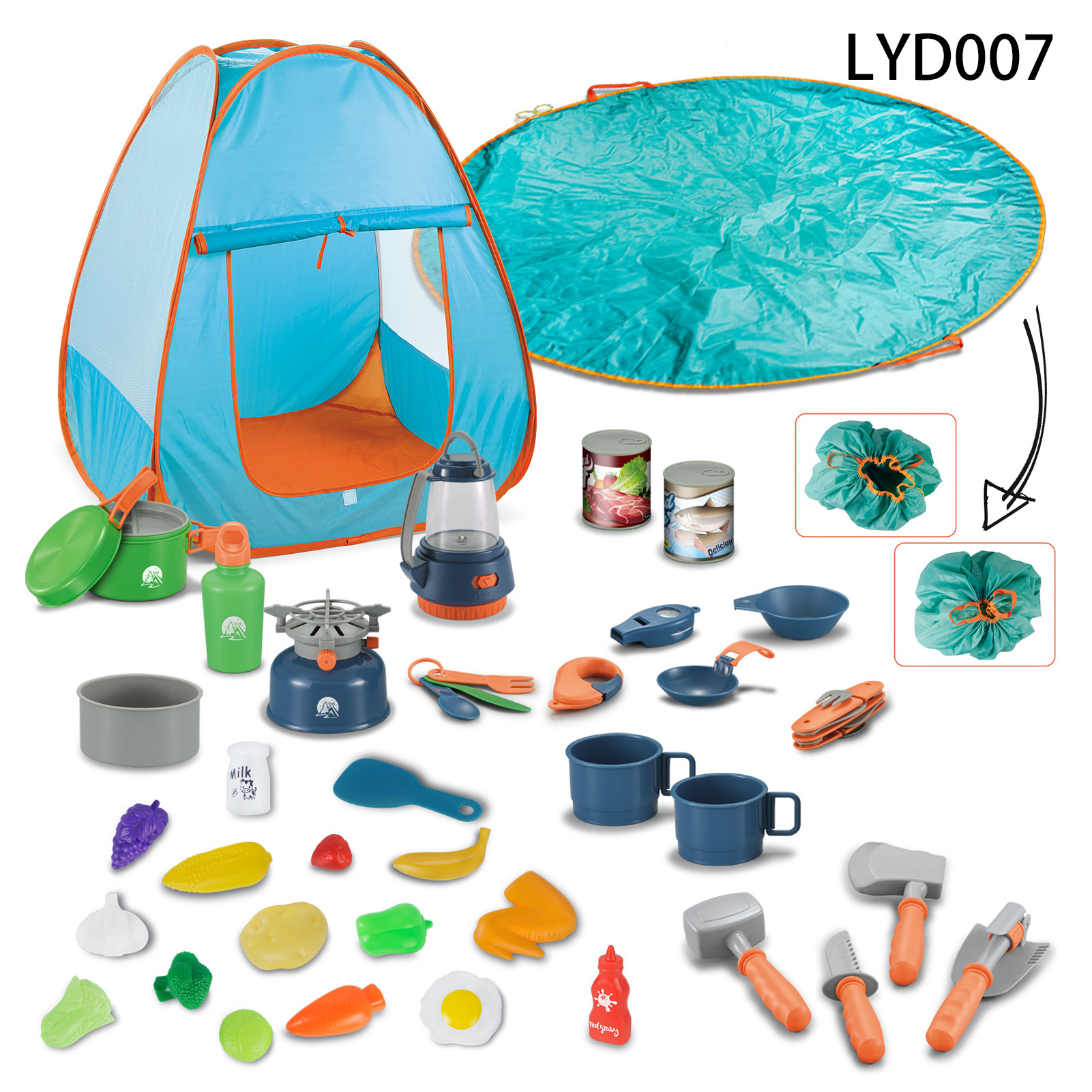 Juego de vajilla educativa para niños, para camping, picnic, con walkie-talkies, utensilios de cocina, para jugar al aire libre.