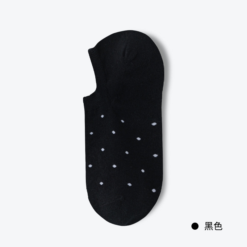 Calcetines Zhuji para mujer, calcetines de barco de lunares, calcetines finos de primavera y verano para mujer, calcetines antibacterianos y desodorantes, calcetines de mujer deshuesados de todo fósforo