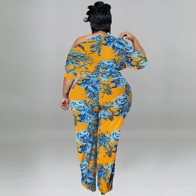 Women's Clothing Plus Size Women's Sexy Off-Shoulder Jumpsuit Long Sleeve For Formal & Casual For Women Plus Size_ecoleips.com