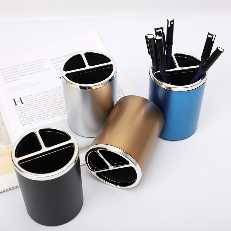 Creative plástico lápiz escritorio almacenamiento separador lápiz lápiz redondo de negocios lápiz escritorio estudiante almacenamiento lápiz lápiz