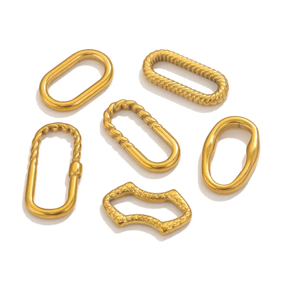 5 PCS/Package Quantity 5 PCS/Package 304 Stainless Steel Geometric Earring Connector