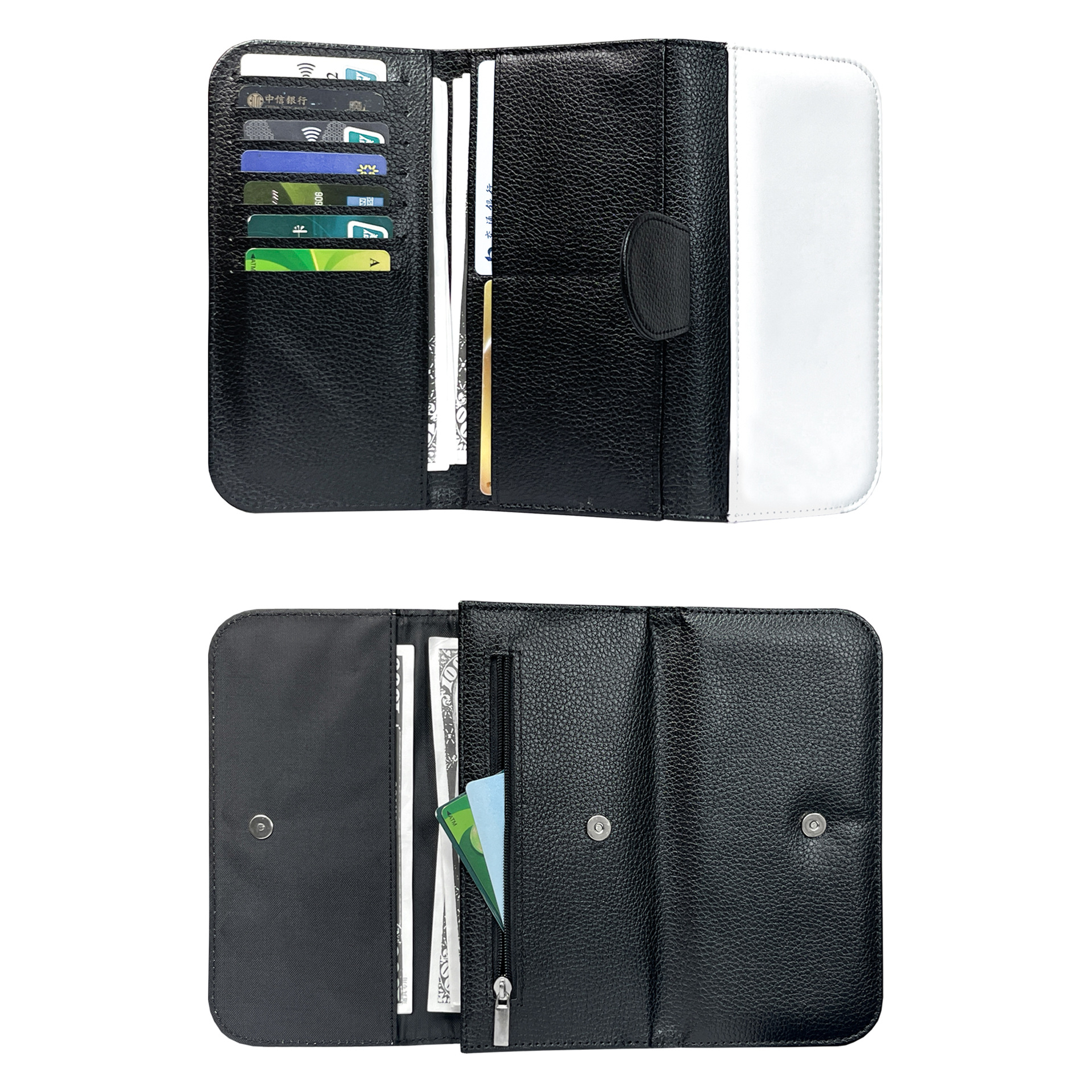 Sublimación en caliente transferencia en caliente 30 plegable billetera larga larga larga gran capacidad multi-tarjeta bolso de mano bolso de mano para hombres y mujeres