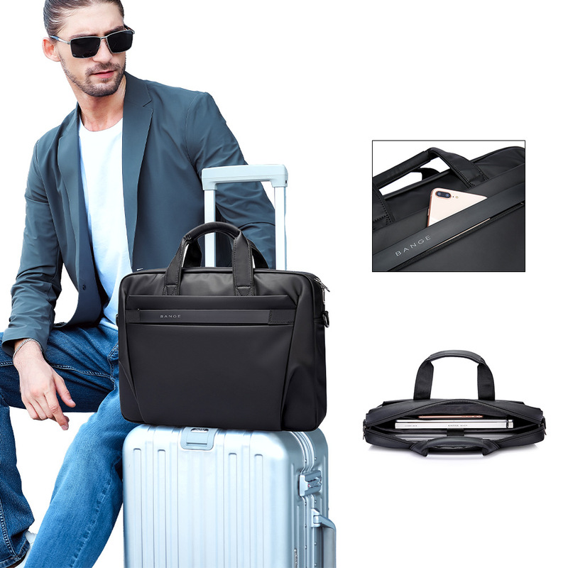 BANGE new men's computer handbag thin notebook 15.6 inch business briefcase cross-border men's and women's bag
